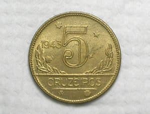 5 Cruzeiros - 1943 / Bz/al / Sob/Flor / box65.4
