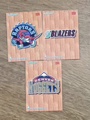Card Fleer 95-96 NBA Basketeball escudos. Valor de cada card.