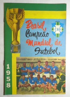 Copa do mundo - Raríssimo álbum de figurinhas Brasil Campeão Mudial de futebol 1958 / Figurinhas soltas ainda para colar / Album preservado em perfeitas condições - Relíquia
