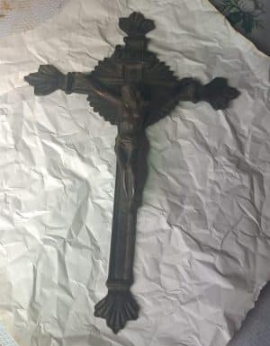 Crucifixo em Bronze fprmato 30,0 X 19,5