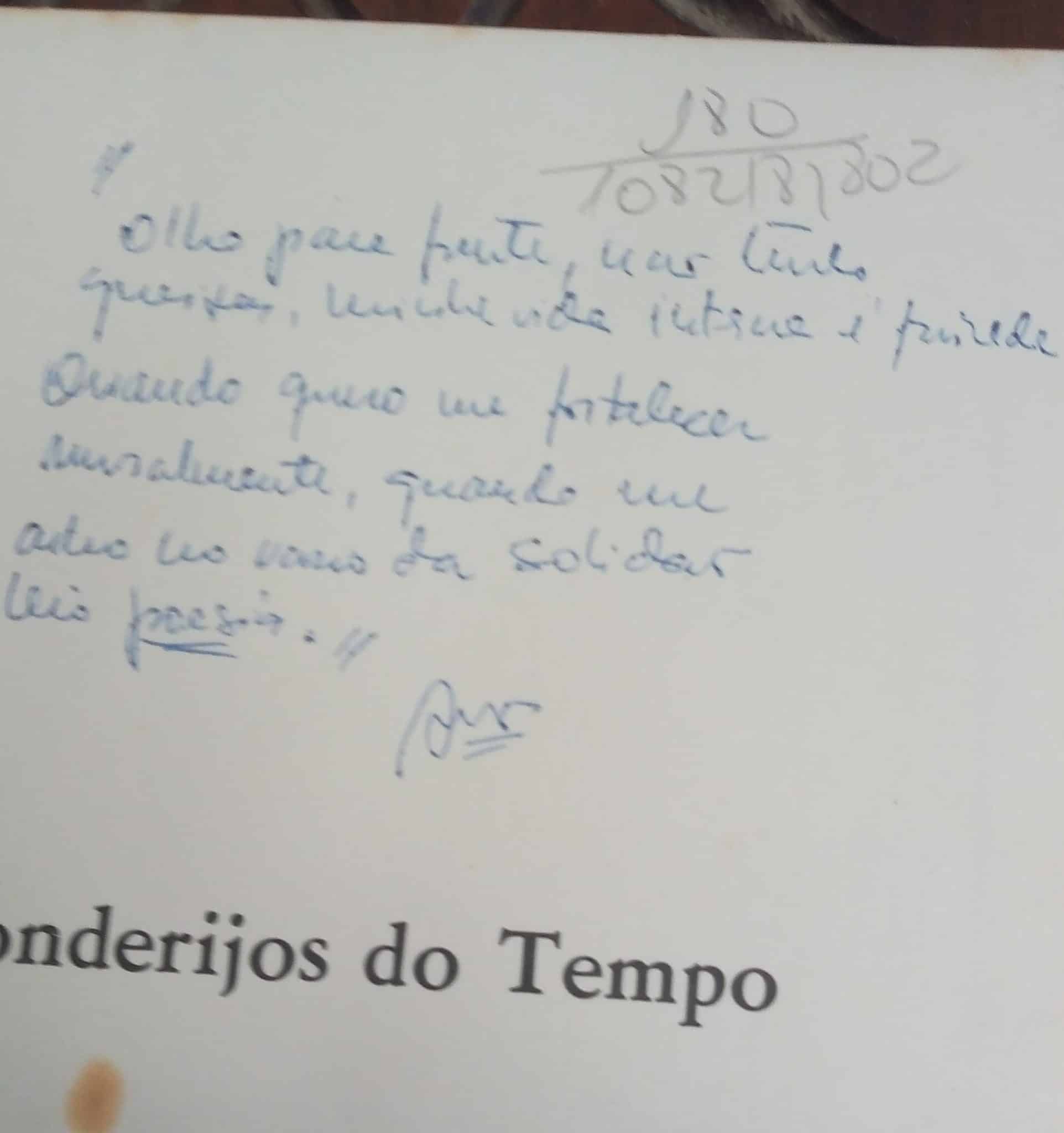 | Casa do Colecionador Esconderijo do Tempo - Mario Quintana, 1ª Edição Autografado - Livro de Colecionador