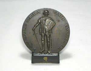 Medalha XXV Aniversário da Freguesia de Santo Condestável - 1959-1984 - Metal Bronzeado / 59mm Diametro / 70 Gramas / 2mm borda / Flor de Cunho / m210