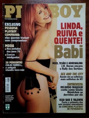 Playboy Nº 338 | Setembro 2003 | Babi Xavier | Edição de Banca | Pôster Presente