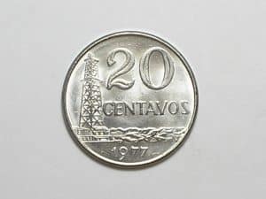 20 Centavos - 1977 / Flor de Cunho / Busto