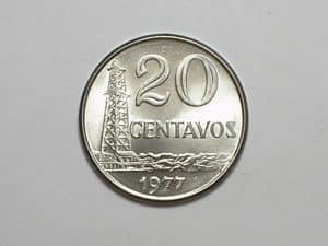 20 Centavos - 1977 / Flor de Cunho / Busto