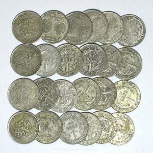 --24 moedas de 2.000 Réis prata com as principais datas dificeis com menor quantida de cunhos