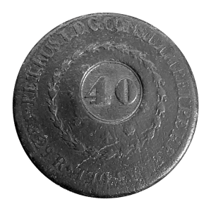80/40 Réis 1829 Rio Sku 0011