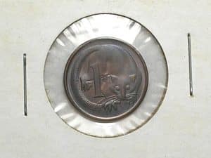 Australia) 1 Cent - 1970 / --> Flor de Cunho / Bronze / 17,51mm / Raro no estado / box66