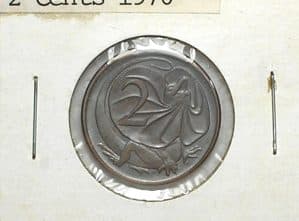 Australia) 2 Cents - 1970 / --> Flor de Cunho / Bronze / 21,6mm / Raro no estado / box66