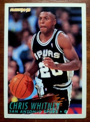 Card Basquete - Fleer Temporada 1994/1995 - San Antonio Spurs - Chris Whitney