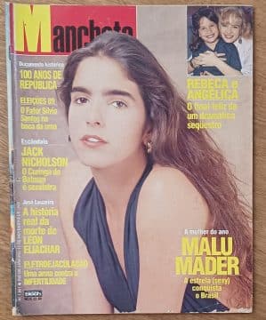 G31. Revista Manchete 1961 ed Bloch 1989. Malu Mader Angélica Curinga Eleições.