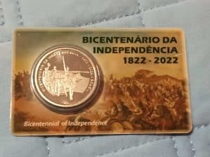 Moedas do Bi Centenário da Independência.