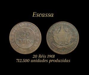 20 Réis 1901 *escassa* Sku 0094
