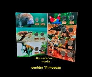 Álbum com moedas da série animais Brasileiros Sku 2360