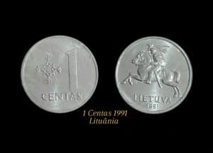 1 Centas 1991 FC Lituânia Sku 0025
