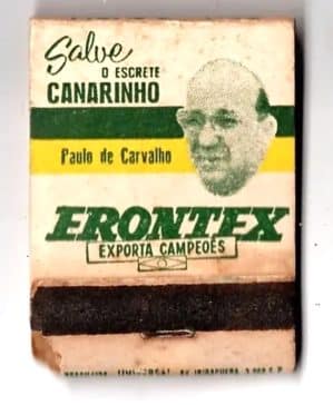 Caixa De Fosforos Erontex Copa Mundo 1962 - Paulo de Carvalho