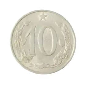 Moeda Tchecoslovaquia 10 Heller 1966
