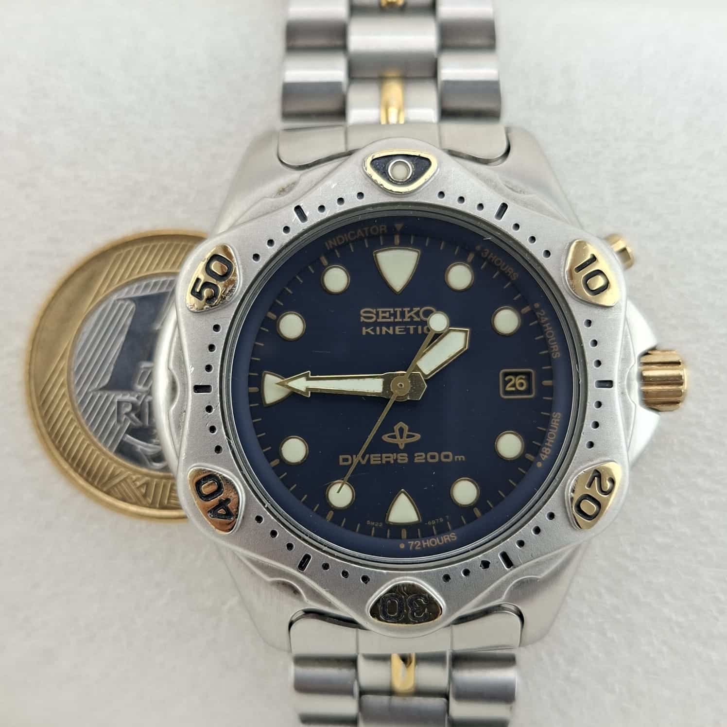 | Casa do Colecionador Relógio Seiko Kinetic Diver´s Mod 5M22 - 6A95 Japan