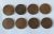 Lote com 8 moedas de 40 Réis (Bronze – República) Várias datas – Leia a descrição.