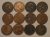 12 moedas 20 Réis de Bronze 1868 / 1869 do Império conforme fotos / cod. 810.1