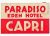 Etiqueta De Bagagem / Mala – Paradiso Eden Hotel – Capri – Italia – Anos 60