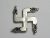 Pin com simbolo da Alemanha nazista 2ª Guerra, com prendedor, 2,5 cm, metal