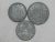Belgica) 10 Cents – 1944 Holed Center / 1 Franc -1943 – 5 Francs – 1945 / 2ª Guerra / ni-Brass / m370