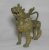 Incensário oriental em Bronze em formato de Cão de Fó– com detalhes vazado —