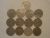 13 moedas de 100 Réis do Imperio 4×1871 / 5×1883 / 1884 / 1886 / 2×1888 — Bc/Mbc/ cod. 550.a