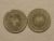 2 moedas de 100 Réis – 1893 / Niquel / cod. 870