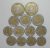 Mexico) Coleção 1 / 2 / 5 / 10 Pesos com 13 moedas, datas na descrição / Bimetal / Todas em perfeitas condições / m400