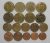 Alemanha) Coleção 1 / 2 / 5 / 10 Pfennig com 18 moedas Sob/flor, datas na descrição / Bz/Clad-sT. / m400
