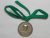 Medalha com olhal e fita Homenagem do Brasil 1889/1908 a Don Manuel Rei de Portugal / Alpaca – 28mm – Bela peça oberba