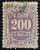 Taxa Devida – RHM X22b (Usado) 200 Réis – Novo Modelo Tipo “Cifra” Tipografados – 1893/1906 (Selos do Brasil)