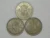 Inglaterra) 1/2 Crown – 1947 / 1948 / 1949 – Soberbas – Cu/Ni / m510