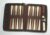Jogo de Gamão ou Backgammon de luxo com tabuleiro em formato de pasta em couro para viagem / Excelente estado Semi novo