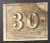 Regulares – RHM 013 (Usado) Verticais – Olho de Cabra – 30 Réis – 01/01/1850 (Selos do Império)